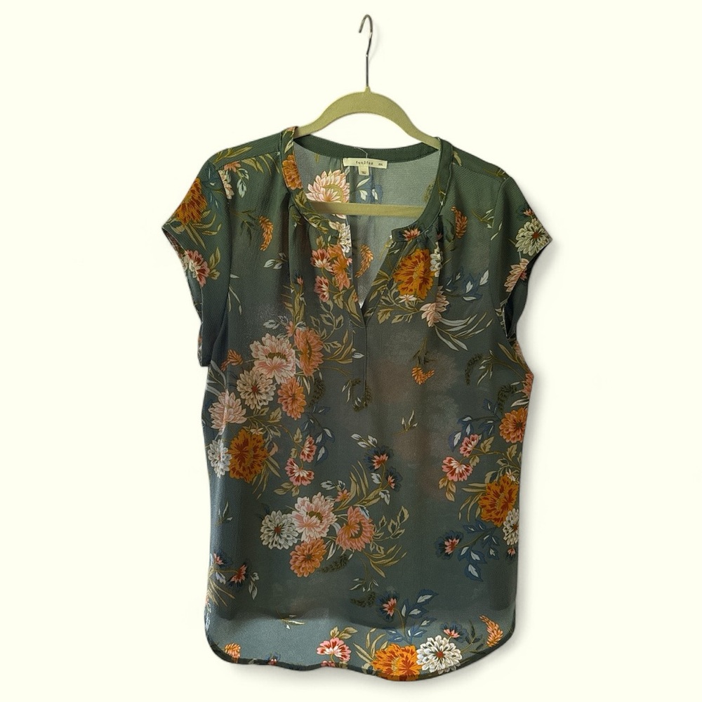 Split neck blouse